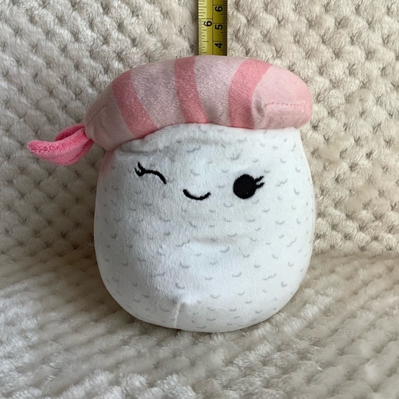 Squishmallows Sushi Roll Keina Sushi White and Pink Stuffed Animal - Picture 10 of 10